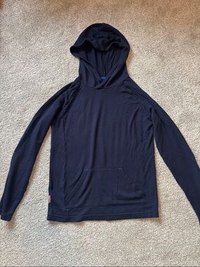 Icebreaker Navy Hooded Long-Sleeve Shirt